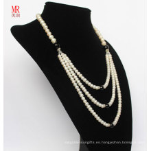 Collar de perlas de agua dulce de moda (en1311)